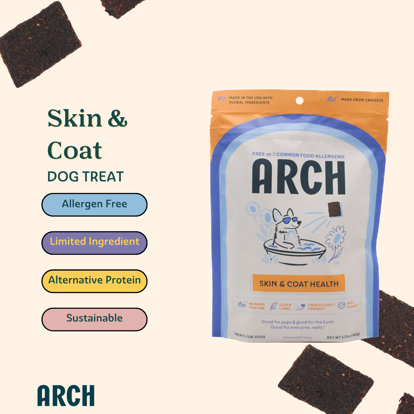 Arch Skin & Coat Health Dog Treat