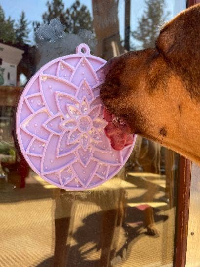 Lotus eMat Enrichment Lick Mat With Suction Cups: Light Pink