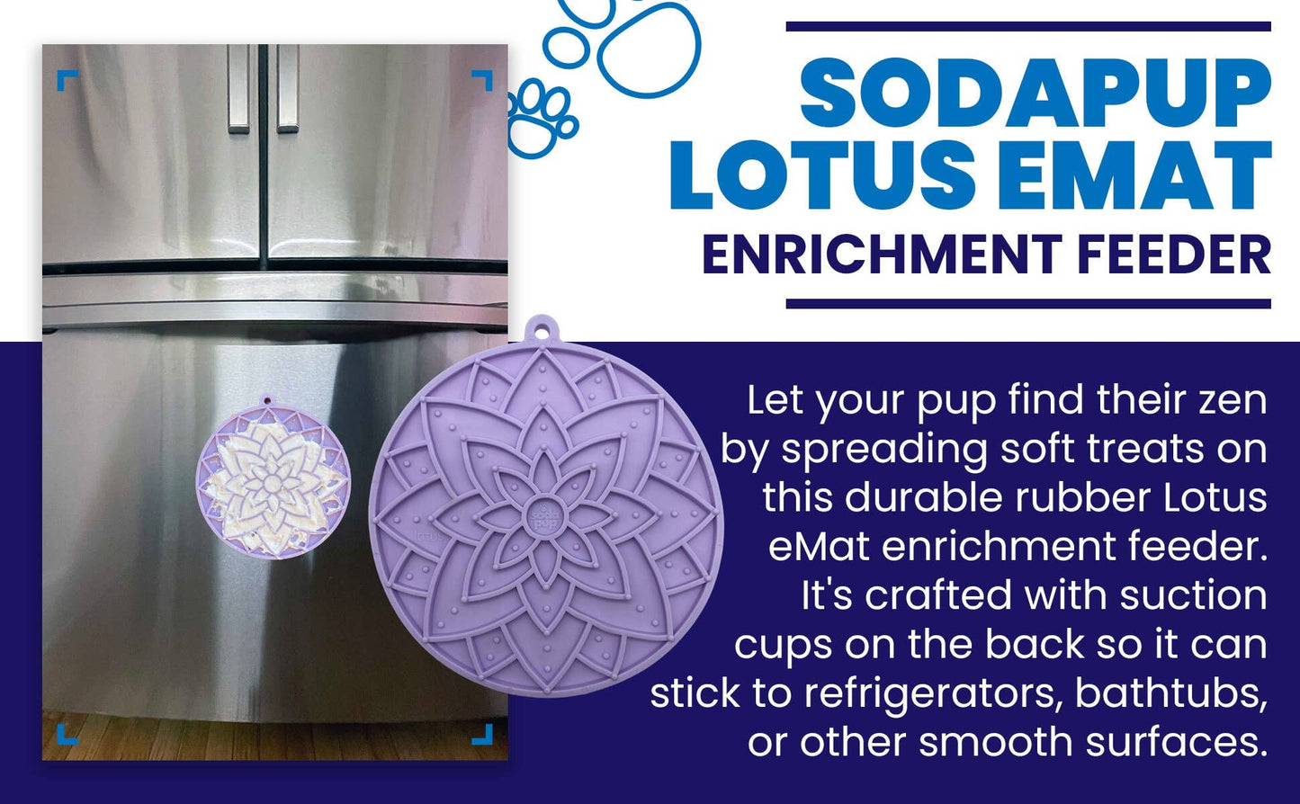 Lotus eMat Enrichment Lick Mat With Suction Cups: Green