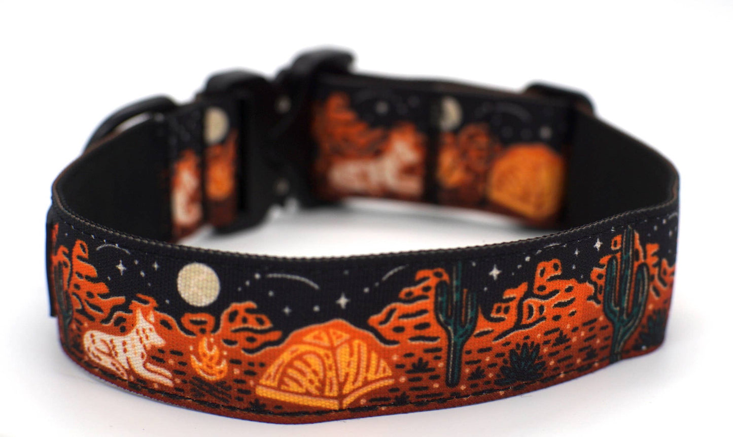 Desert Camp Out Dog Collar - Black