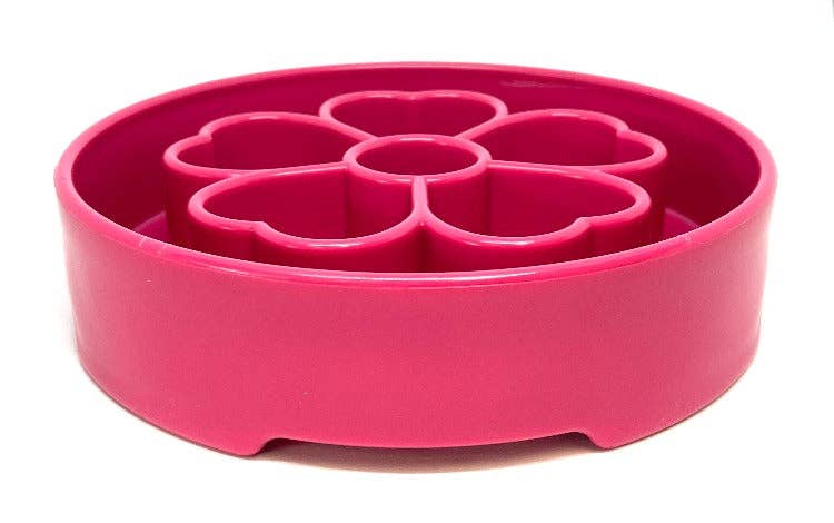 Flower Slow Feeder Bowl for Dogs: Flower Bowl - Pink
