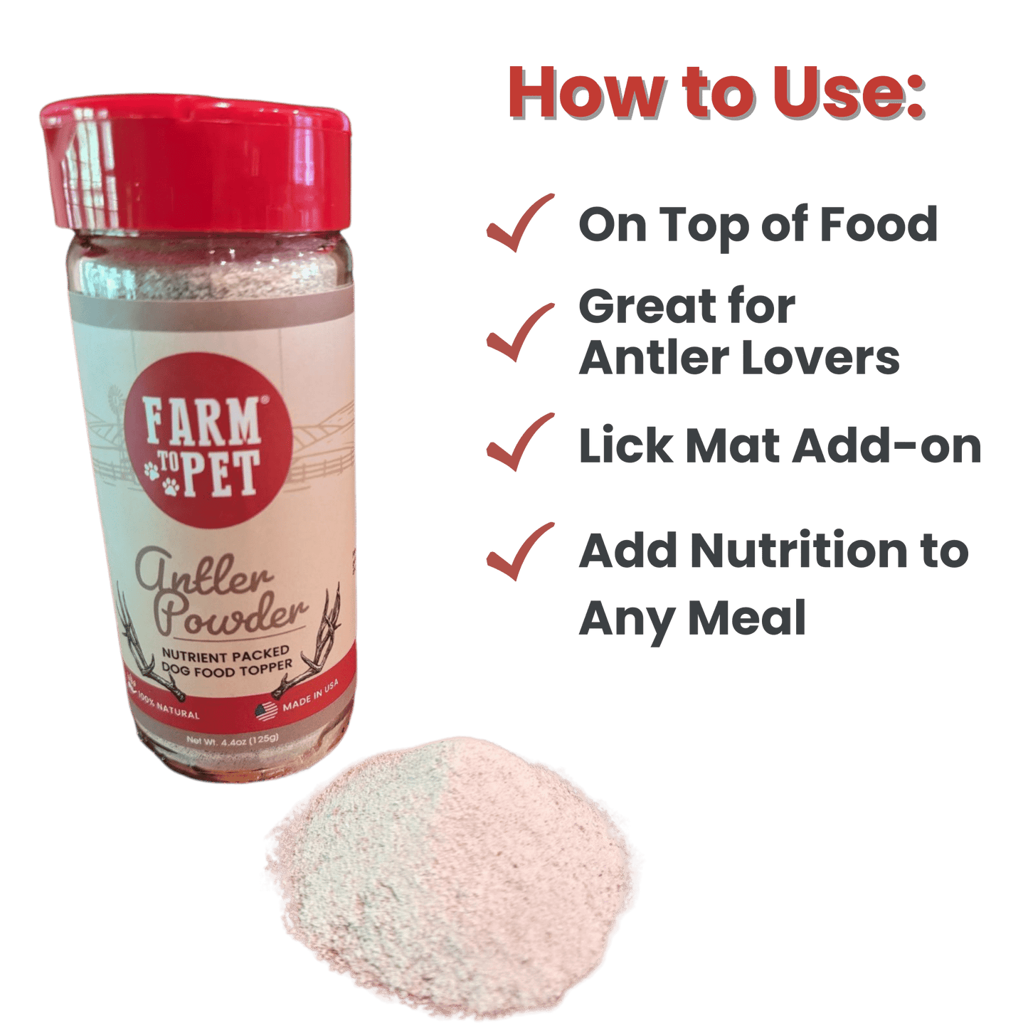 Antler Powder Dog Food Topper