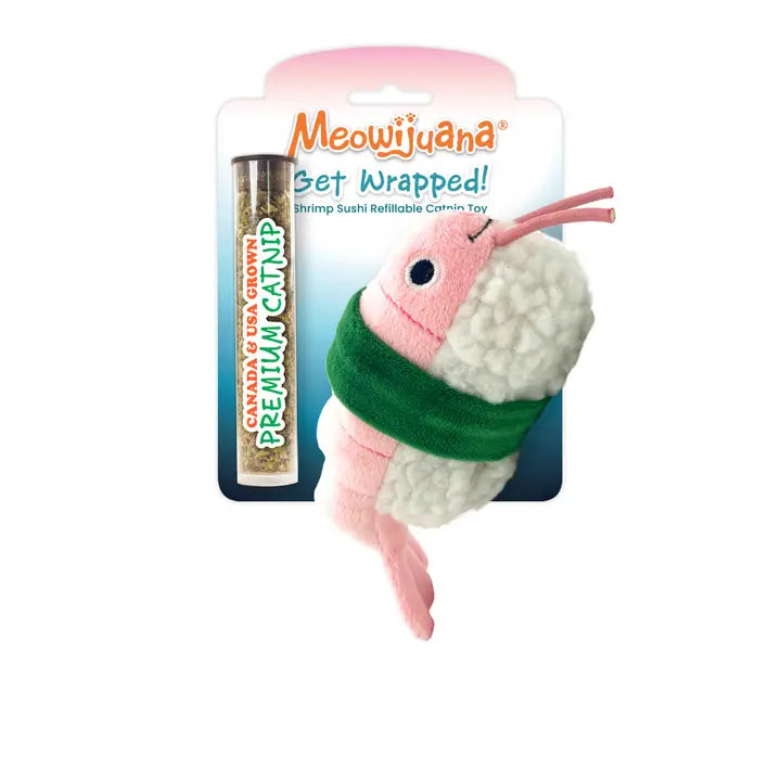 Meowijuana Get Wrapped Sushi Cat Toy