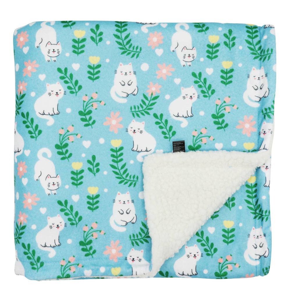 Purrs & Petals Cat Blanket