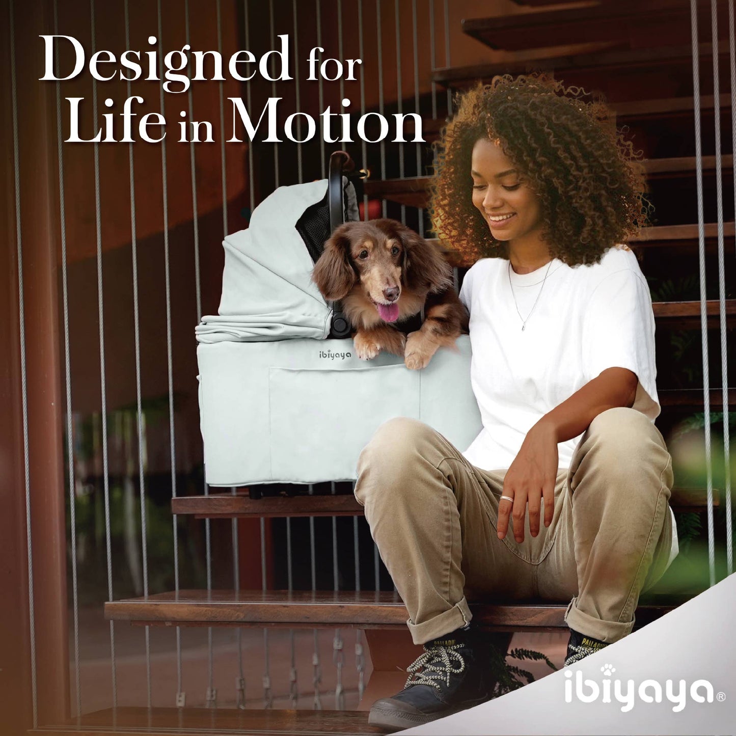 Small Detachable Pet Stroller: Silver Gray