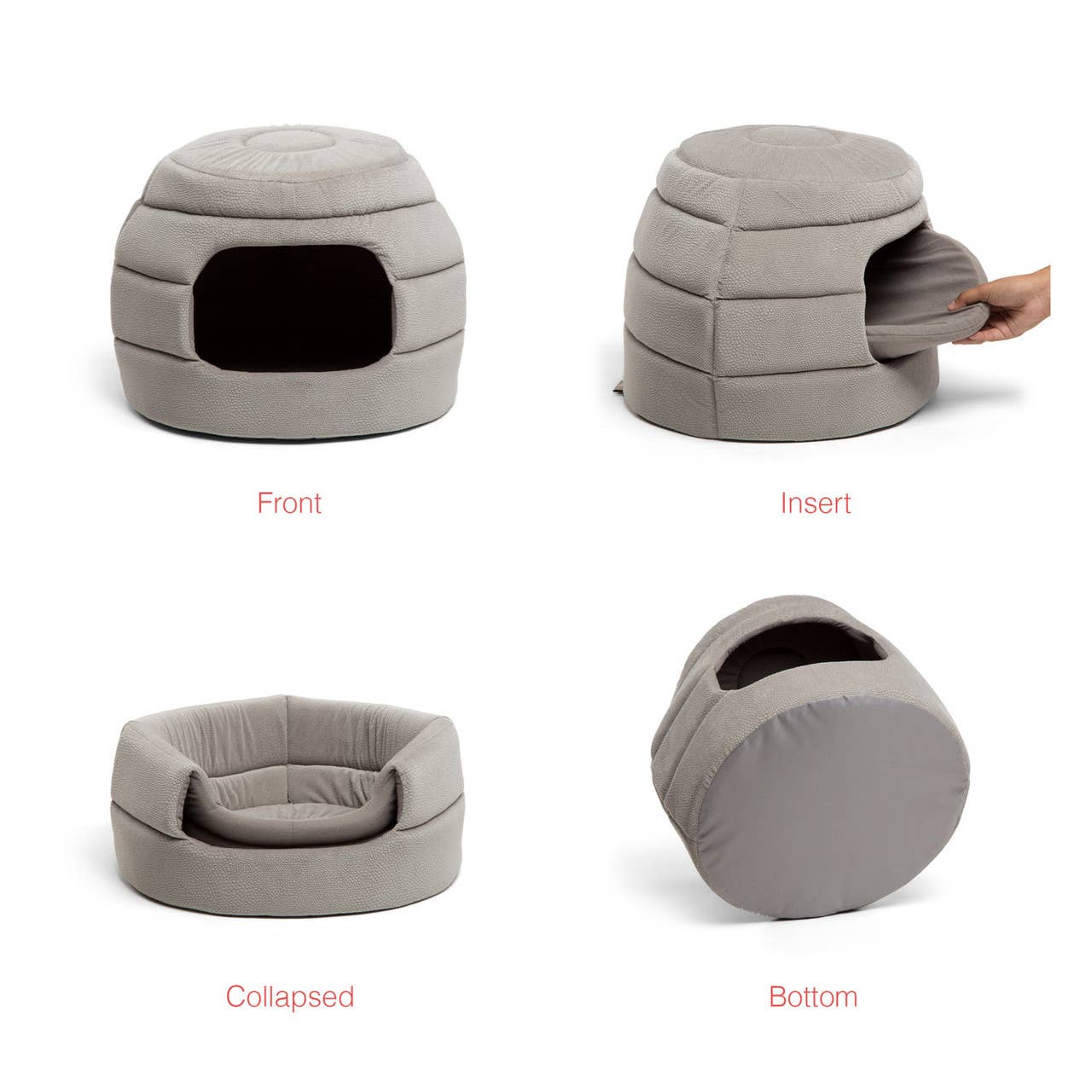 Honeycomb Pet Hut Cuddler Grey