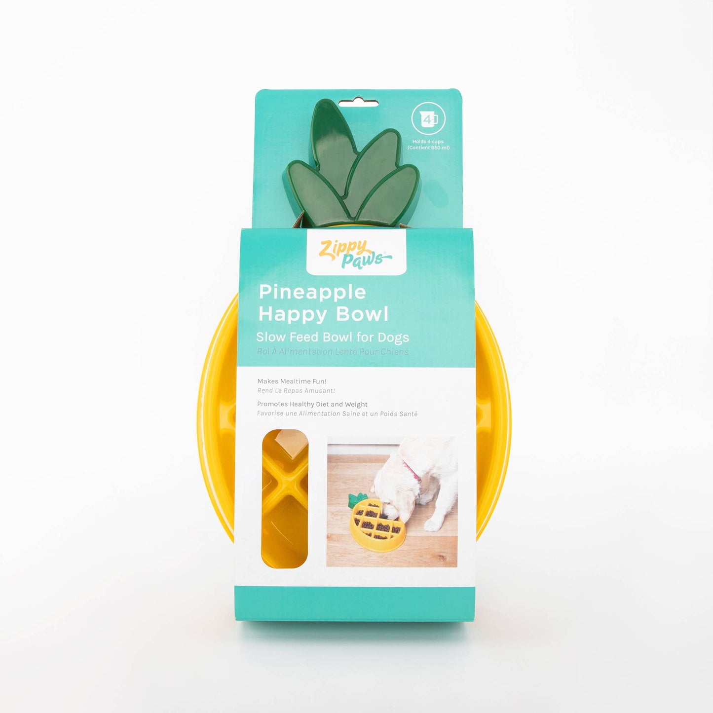 ZippyPaws Happy Bowls -Pineapple