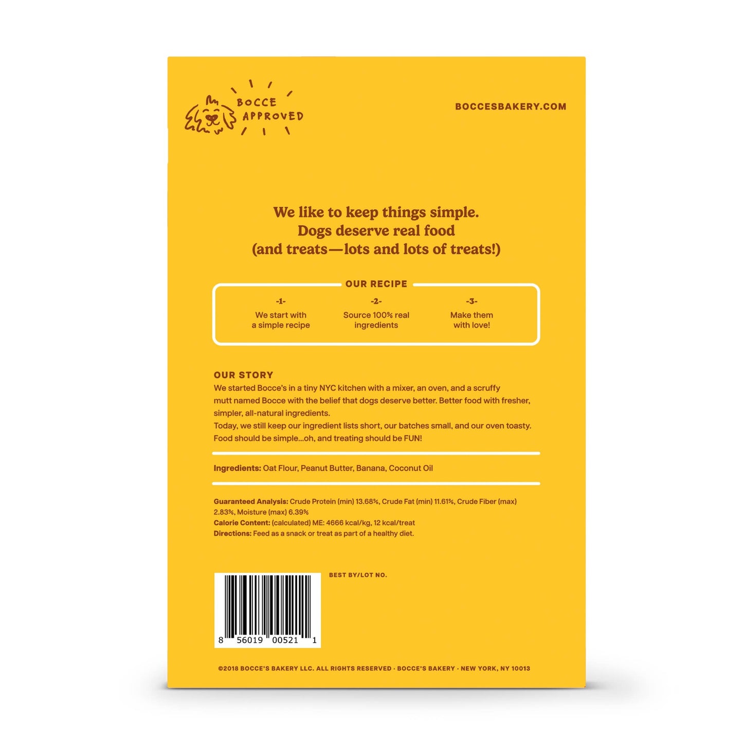 Bocce's PB + Banana Biscuit Dog Treats