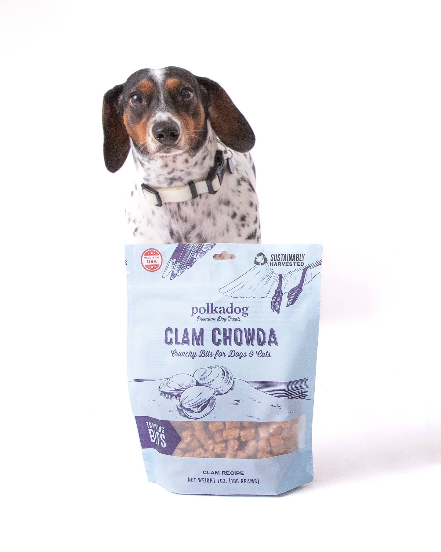 Polkadog Clam Chowda Bits - 7oz - Dog Treats