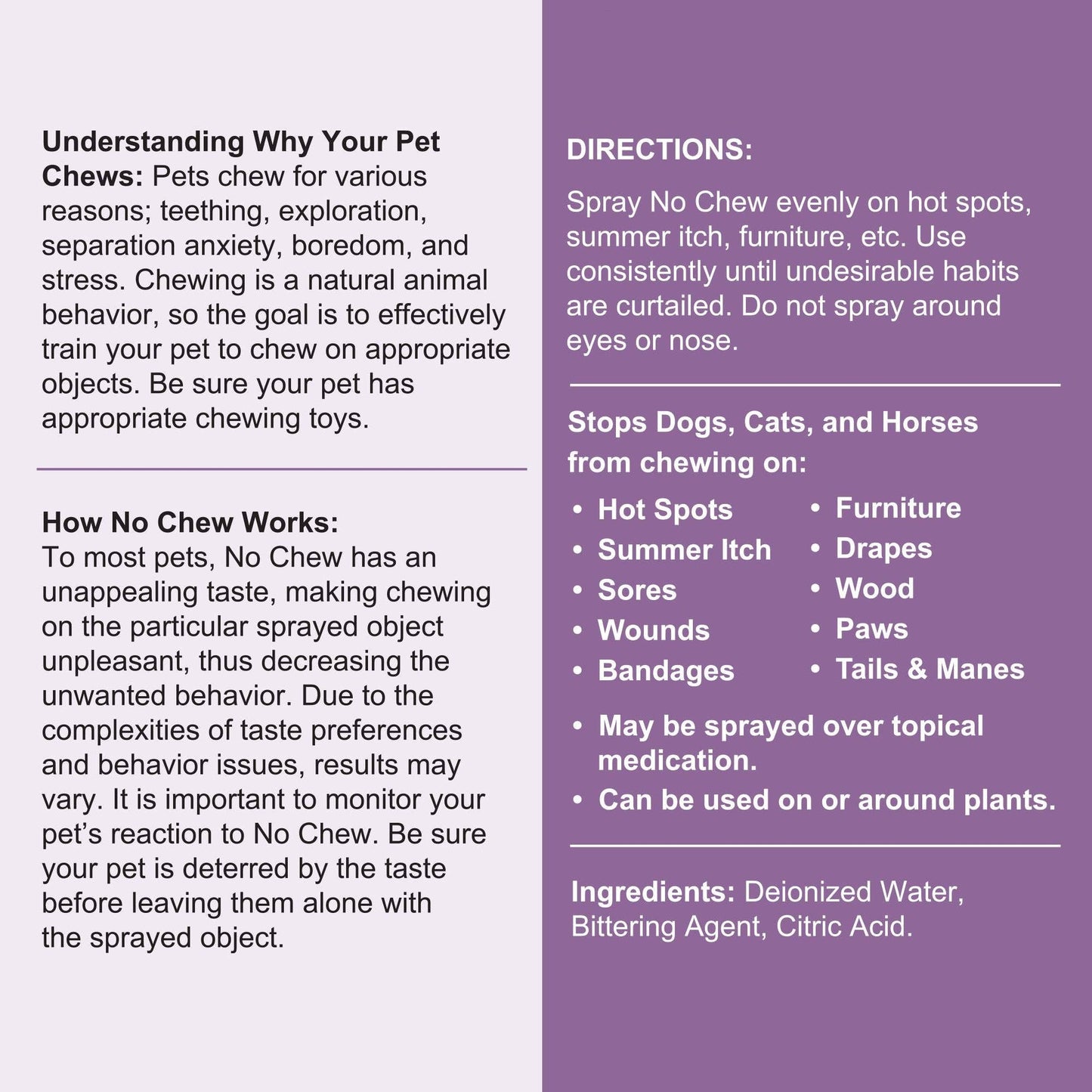 No Chew Spray For Dogs & Cats| Dogs Anti Chew Spray| Chew + Heal