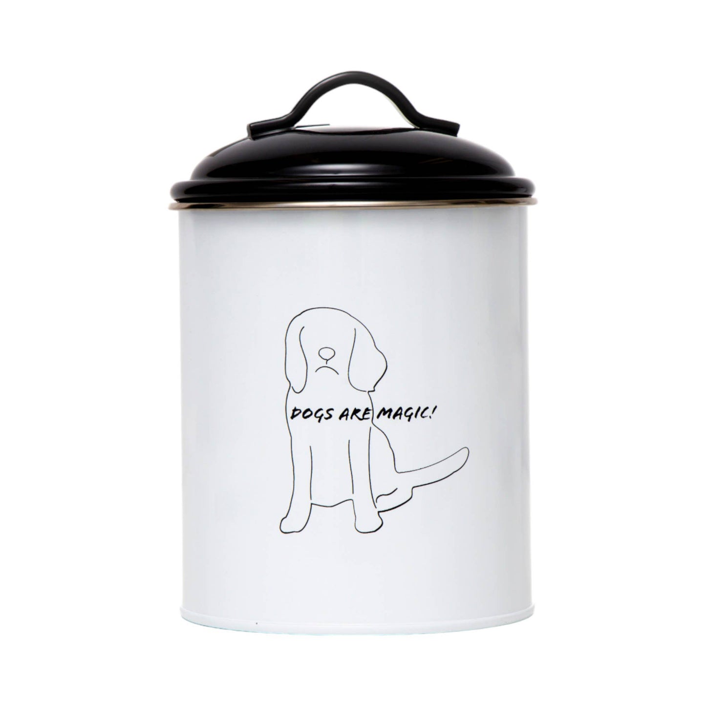 Black & White Pet Treat Storage: Medium