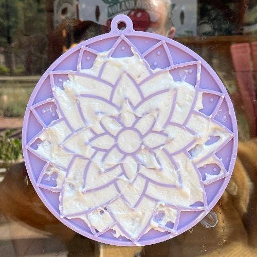 Lotus eMat Enrichment Lick Mat With Suction Cups: Light Pink