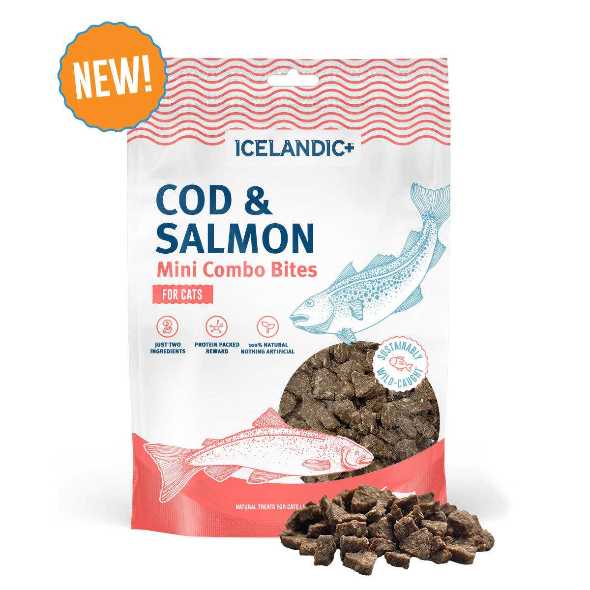 Icelandic Cod & Salmon Mini Combo Bites Treats for Cats