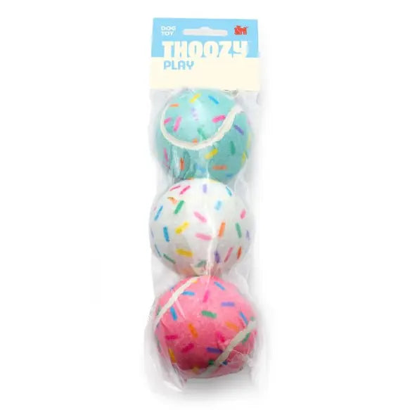 Thoozy Pet Birthday Tennis Balls 3 pack