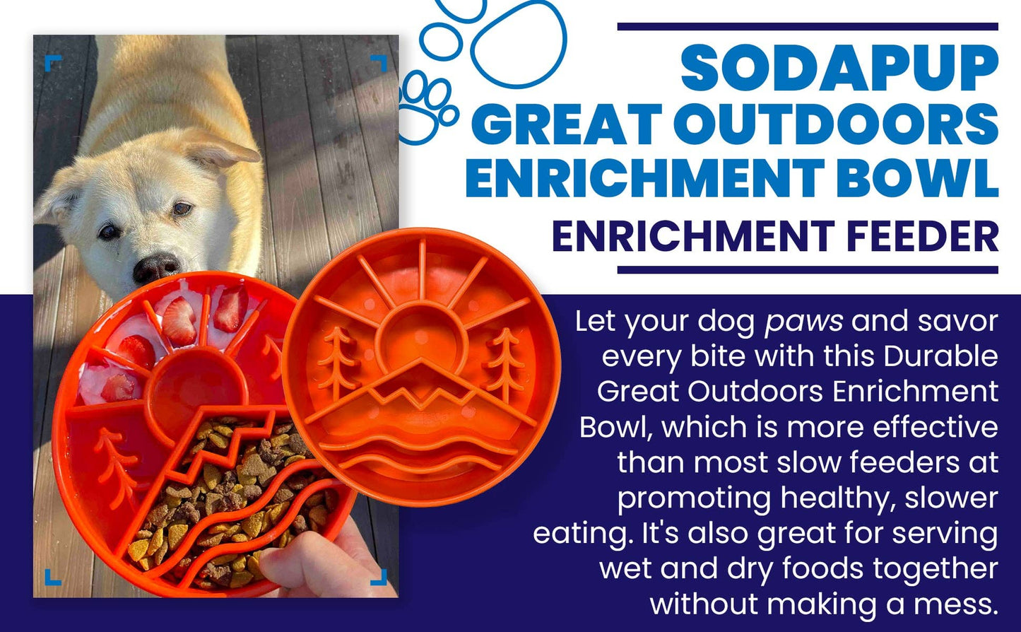Great Outdoors Slow Feeder Bowl for: Orange