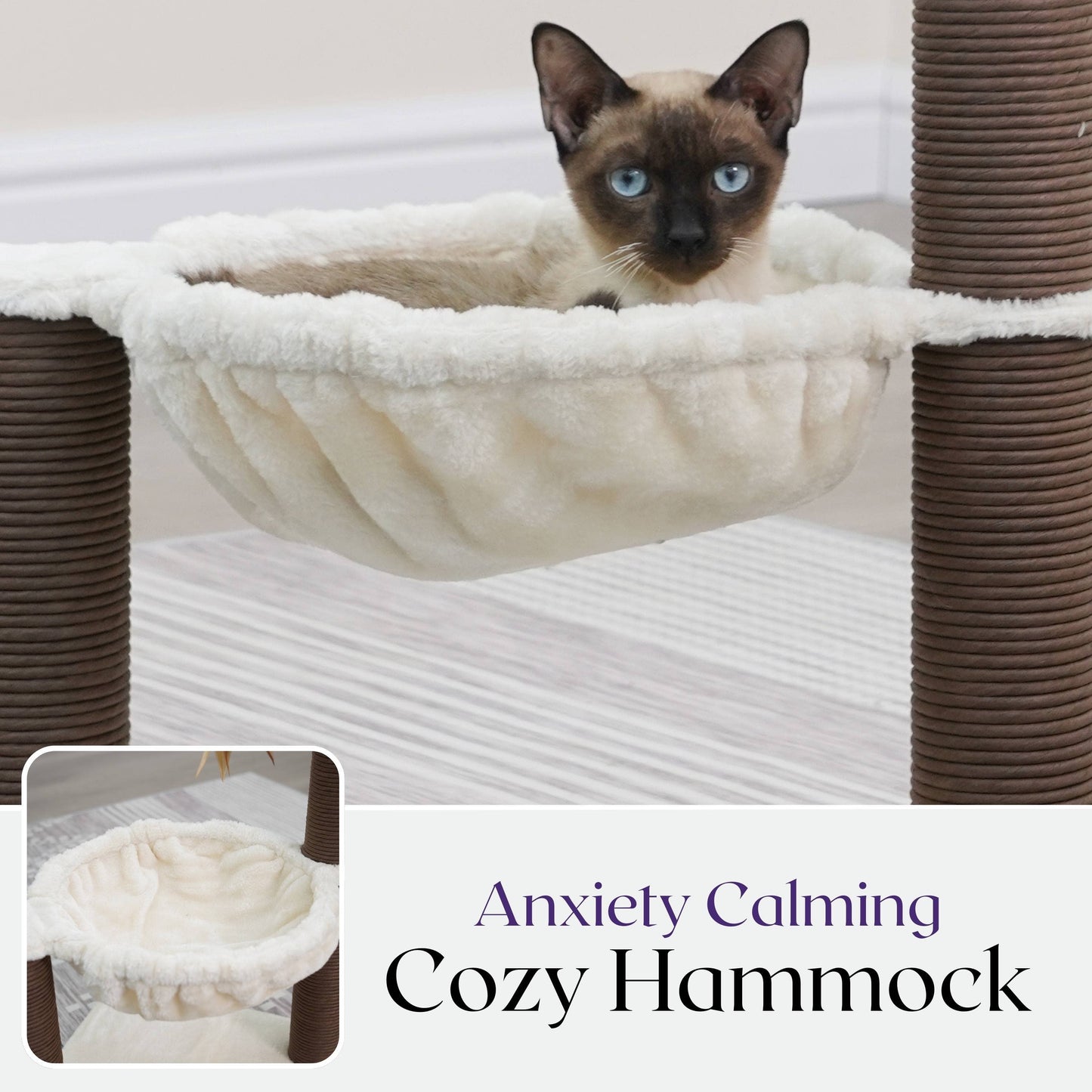 Cat Tree 3-Level Kitten Tree with Plush Perch