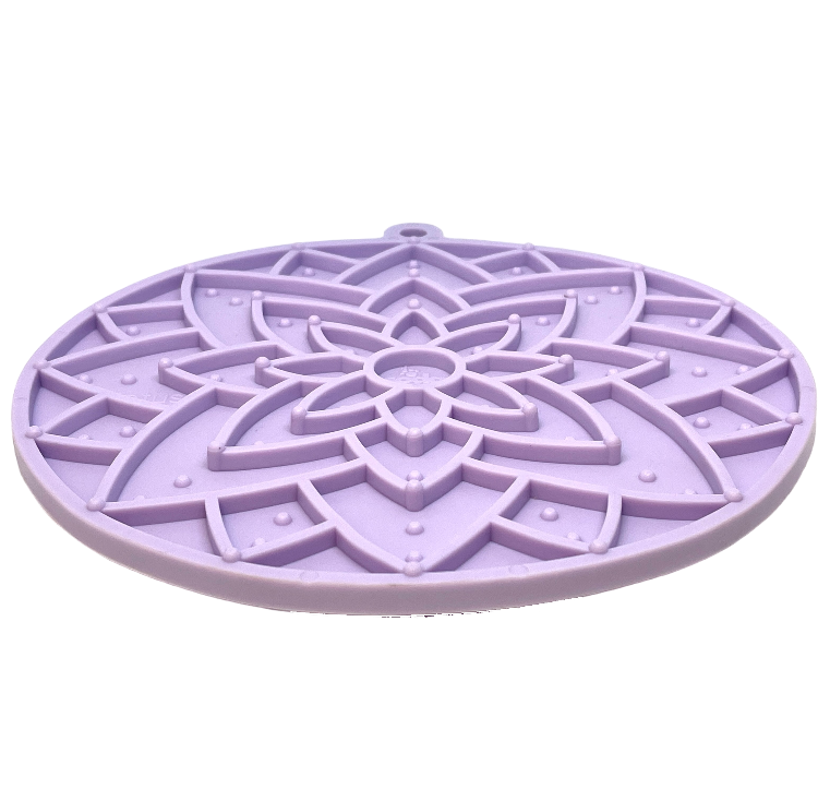 Lotus eMat Enrichment Lick Mat With Suction Cups: Light Pink