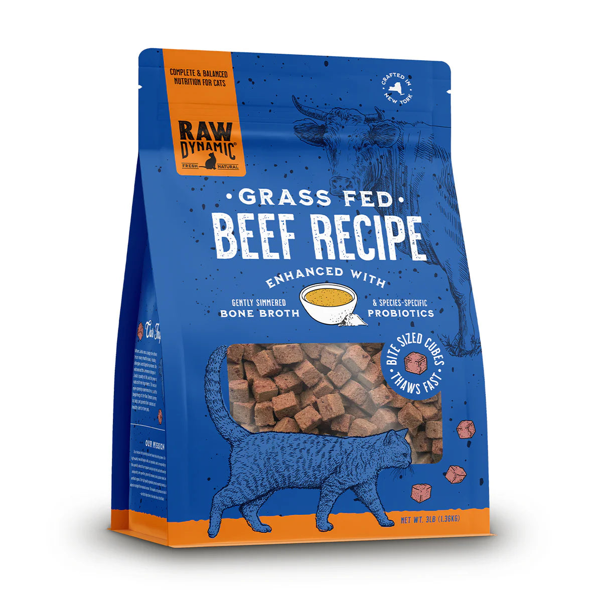 Raw Dynamic Frozen Raw Cat Food: Beef
