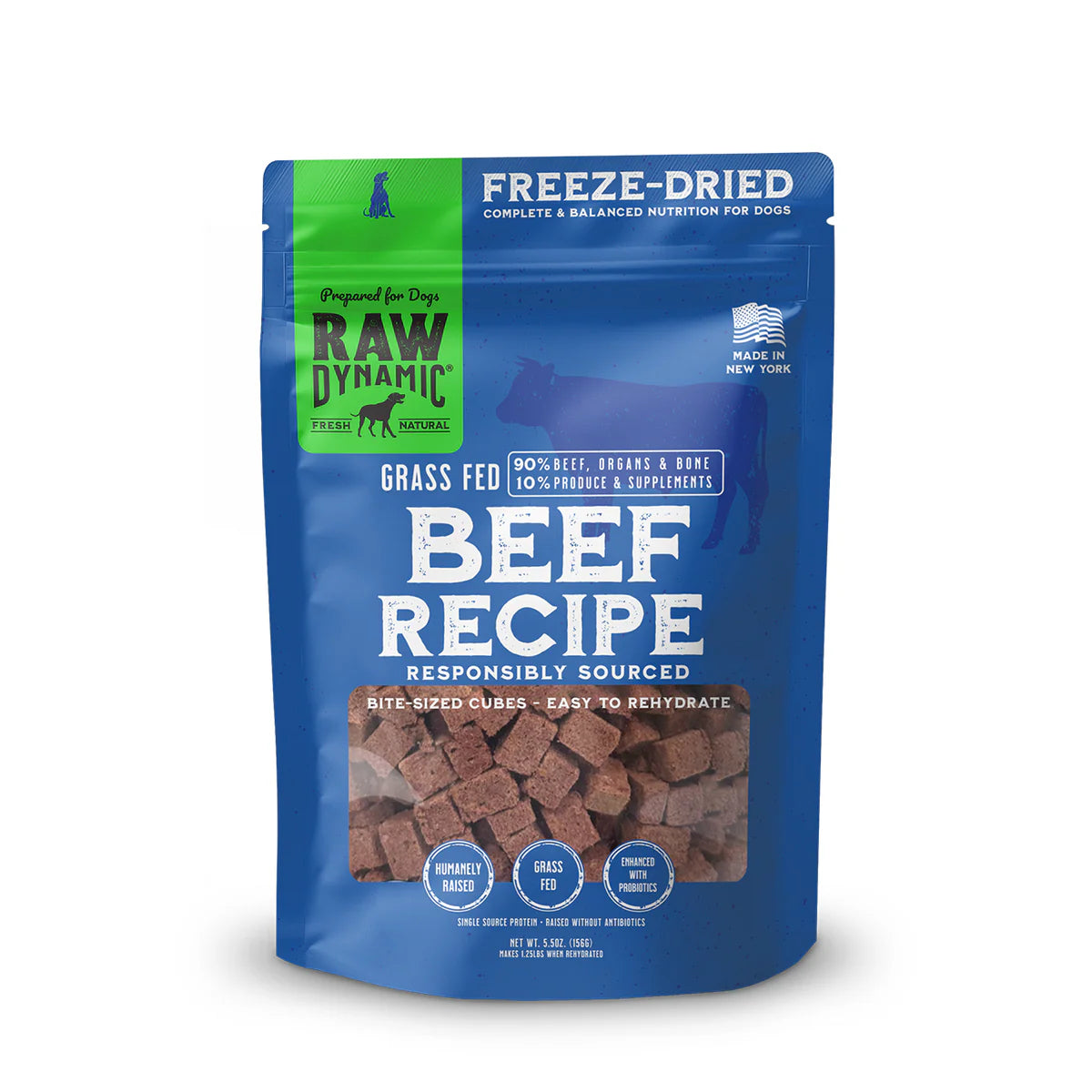 Raw Dynamic FD Dog Food- Beef 14oz