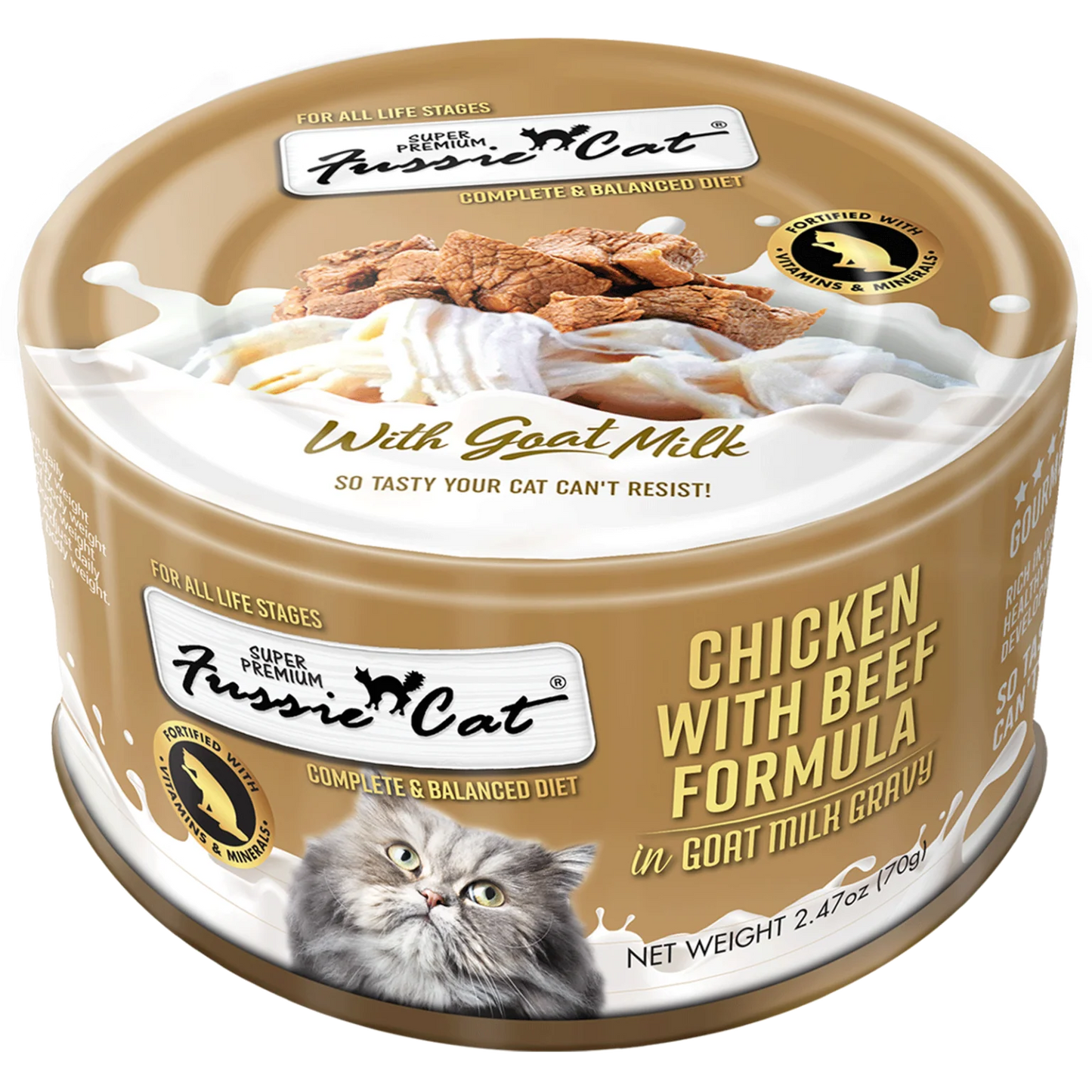 Fussie Cat Chicken with Beef in Goat Milk Gravy