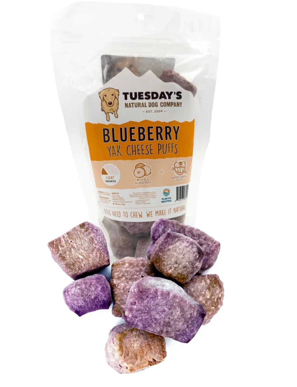 Tuesday's Blueberry Yak Cheese Puffs - 4 oz