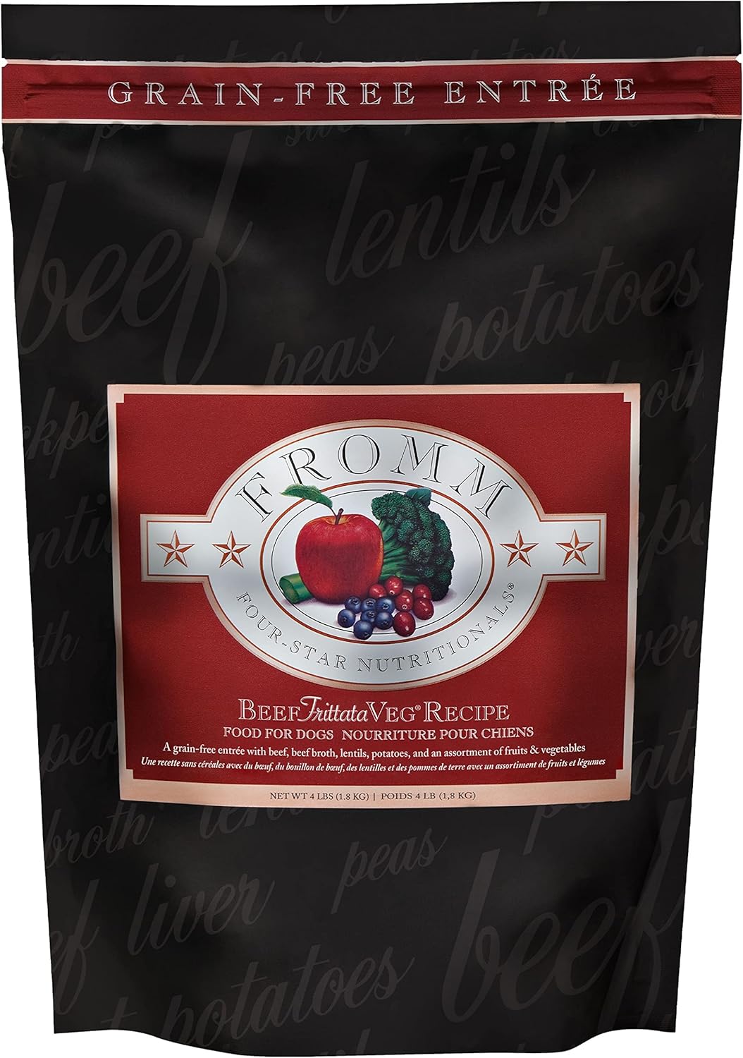 Fromm Four-Star GF Beef Frittata Veg® Recipe Dry Dog Food 26lb