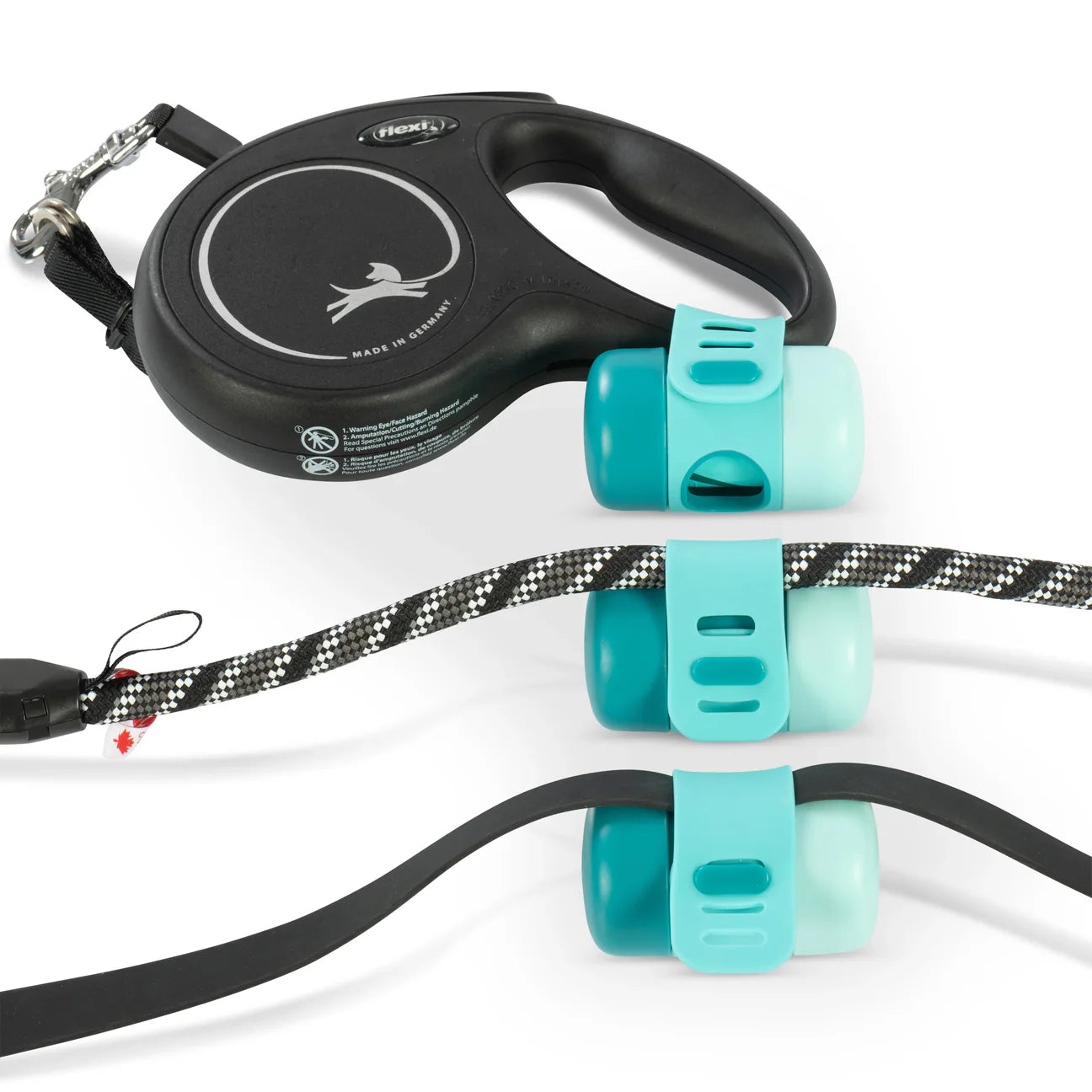 Messy Mutts Poop Bag Dispenser with Silicone Strap