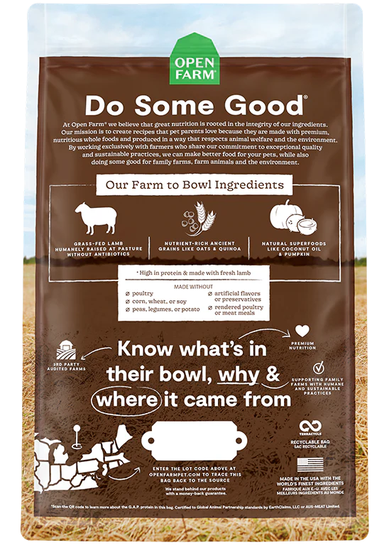 Open Farm Dry Dog Food: Lamb