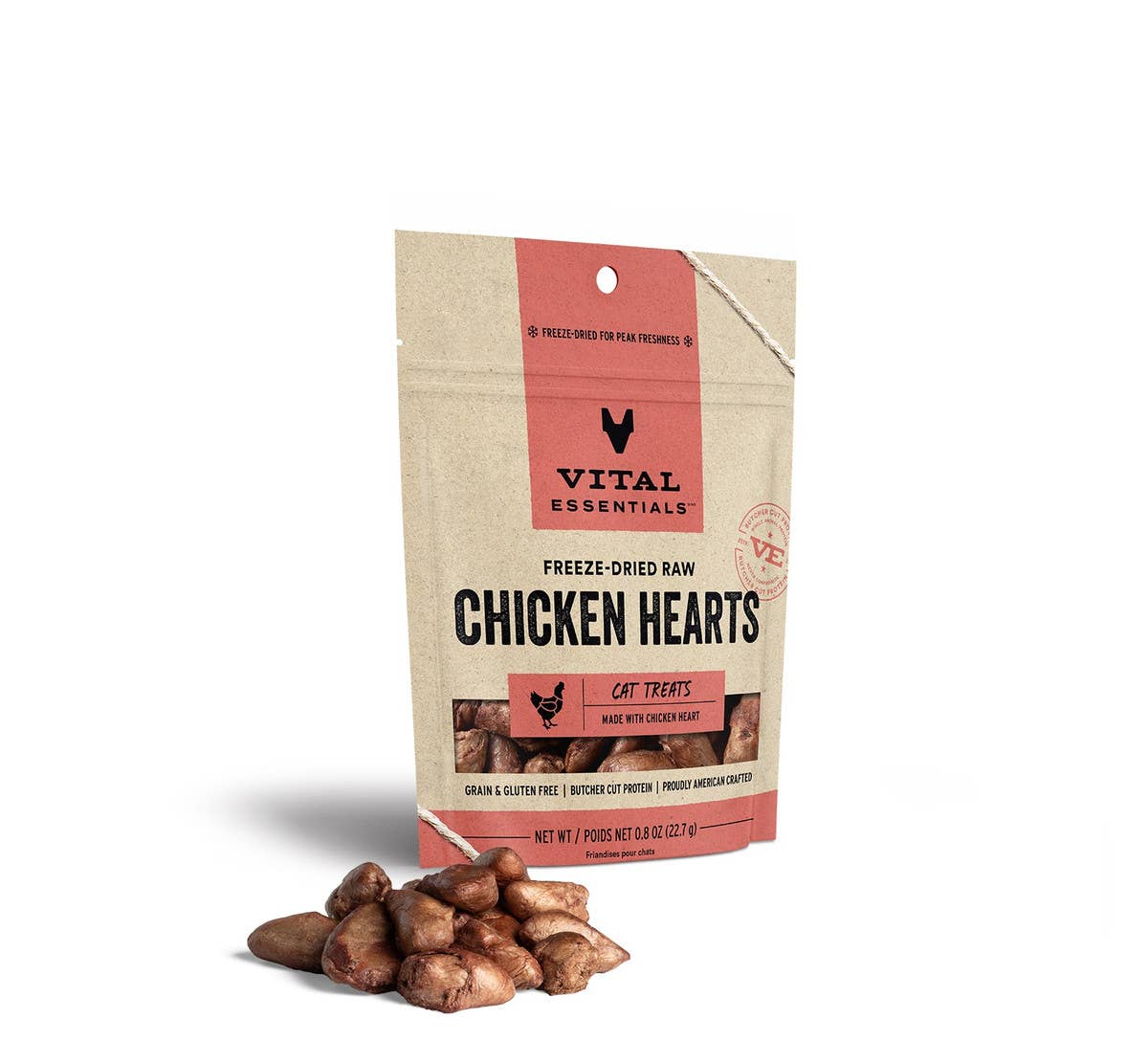 Vital Essentails Chicken Hearts Cat Treat