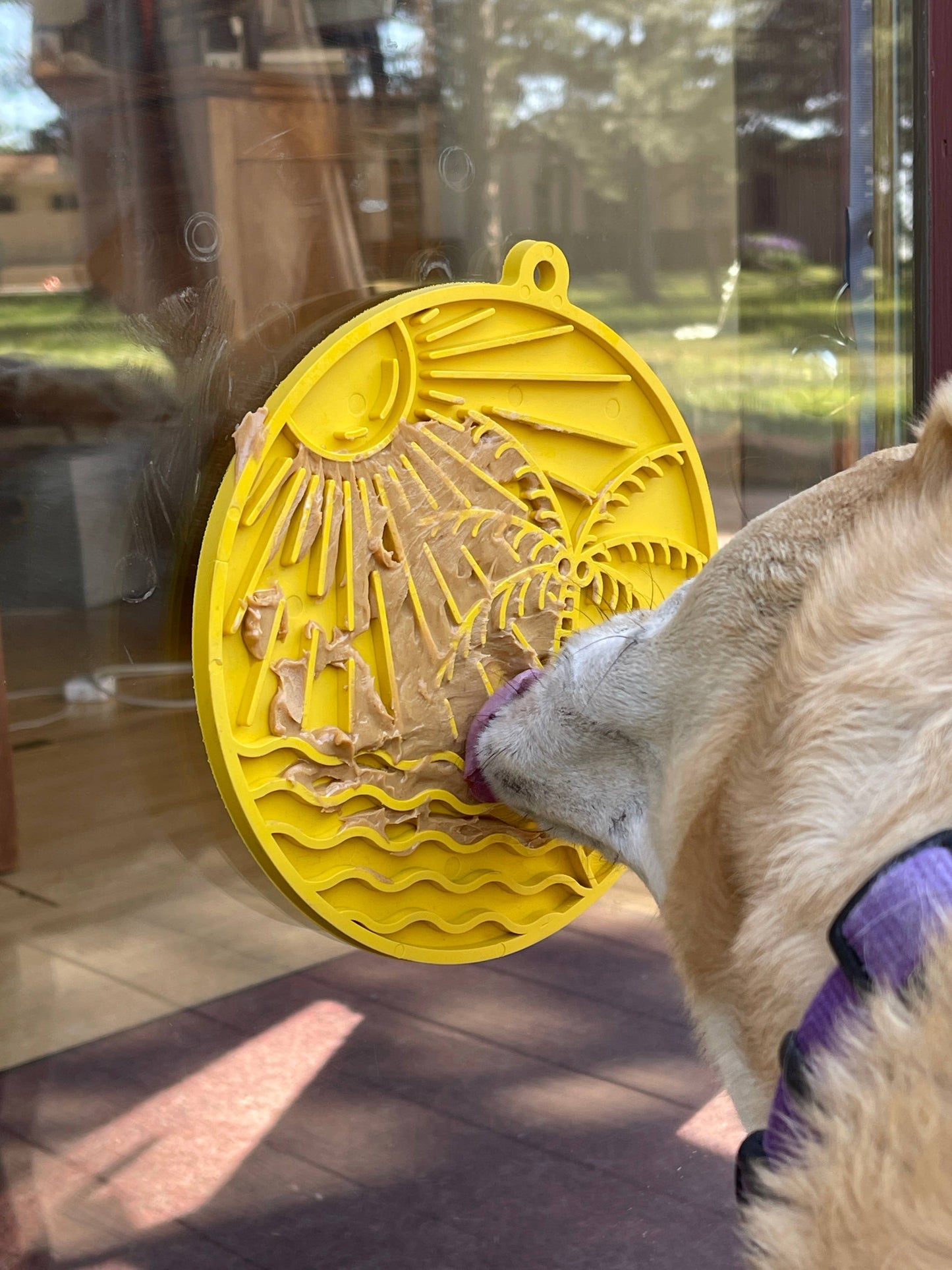 Sun n' Sea Lick Mat With Suction Cups: Yellow