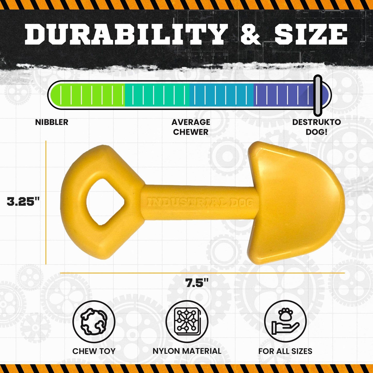 ID Nylon Shovel - Durable - Yellow