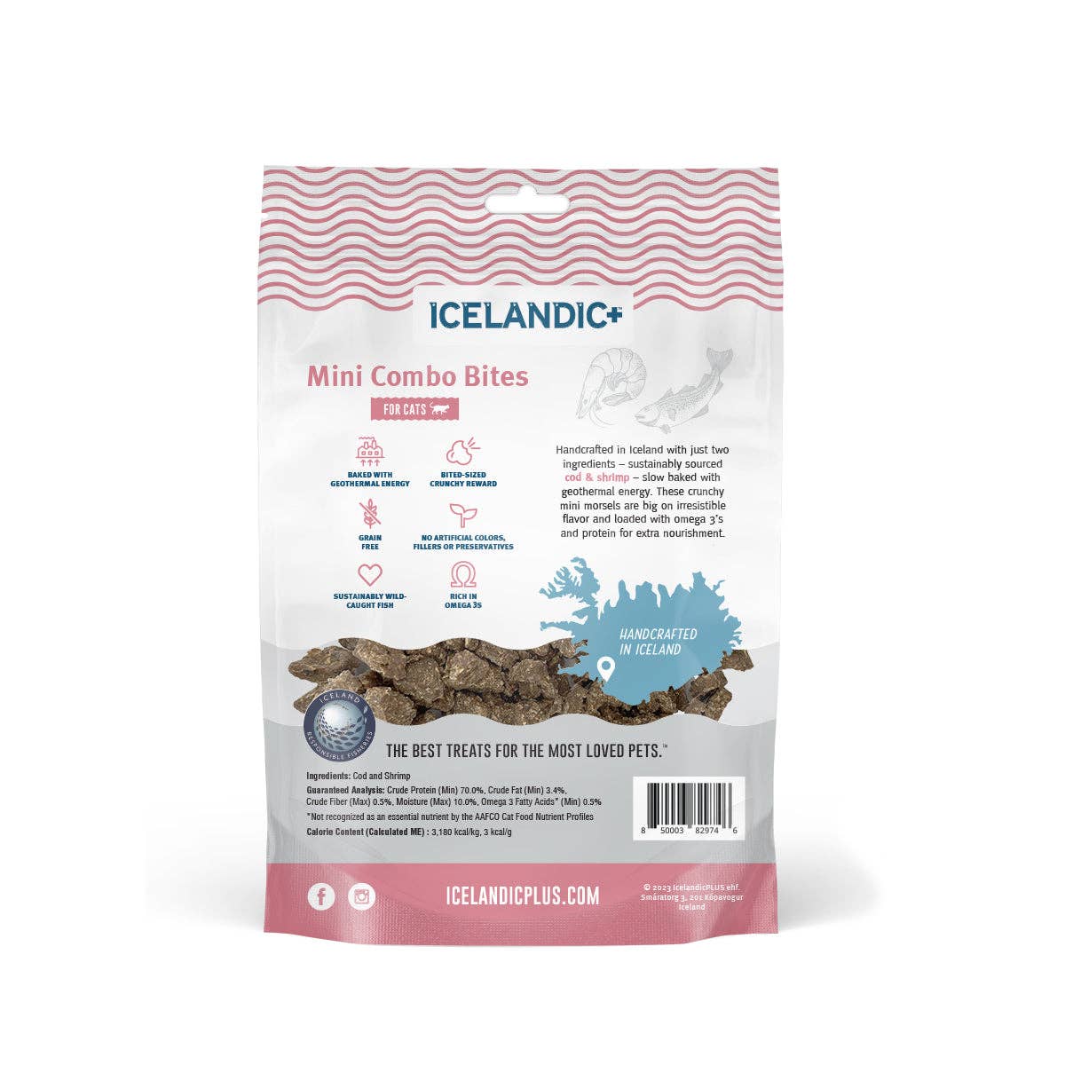 Icelandic Cod & Shrimp Mini Combo Bites Treats for Cats