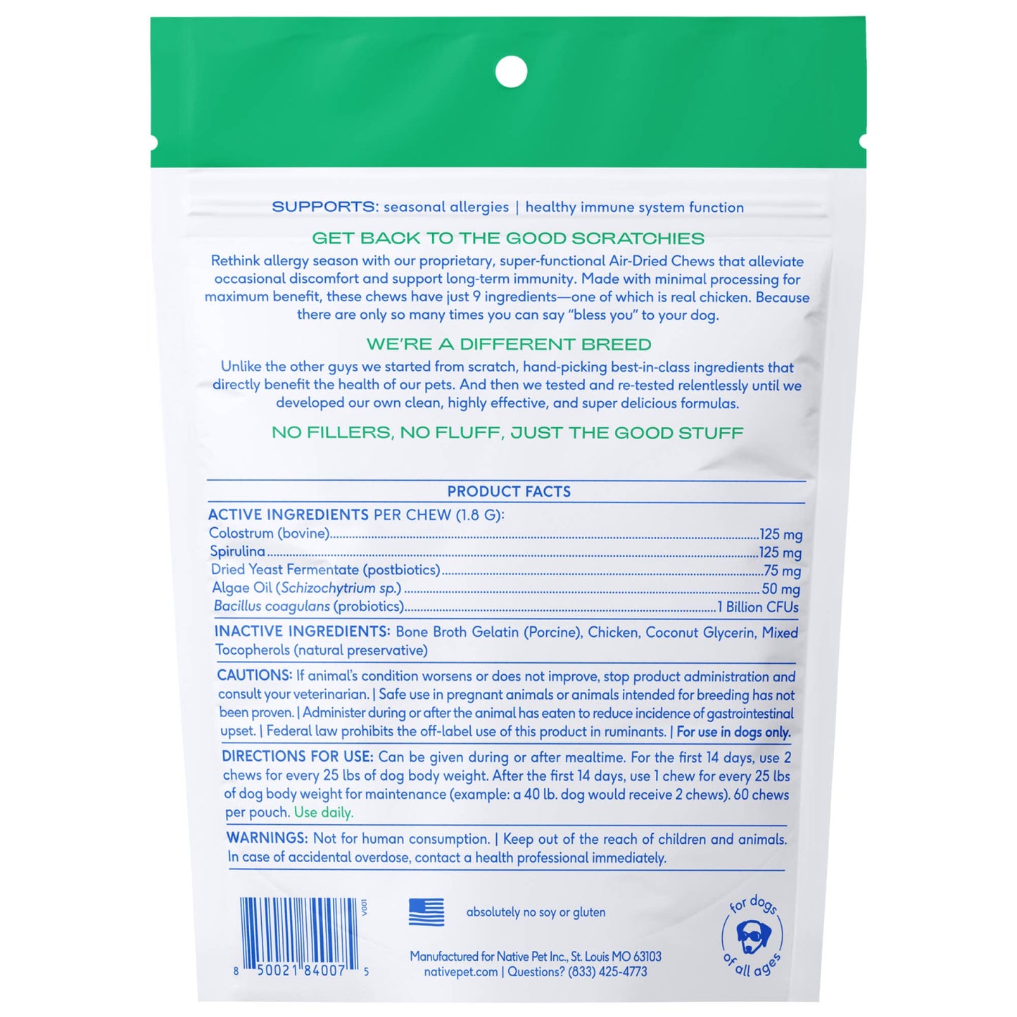 Native Pet Allergy & Immune Chews