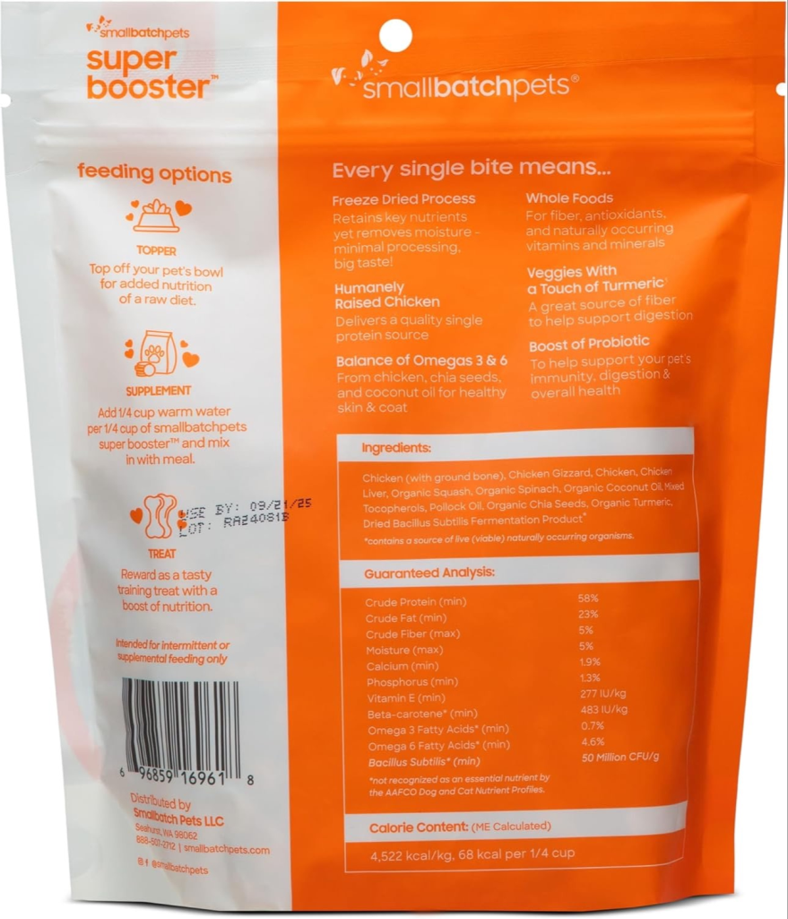Small Batch Super Booster Dog Treat|Chicken