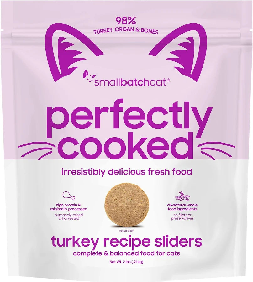 Small Batch Perfectly Cooked Cat Food- Turkey