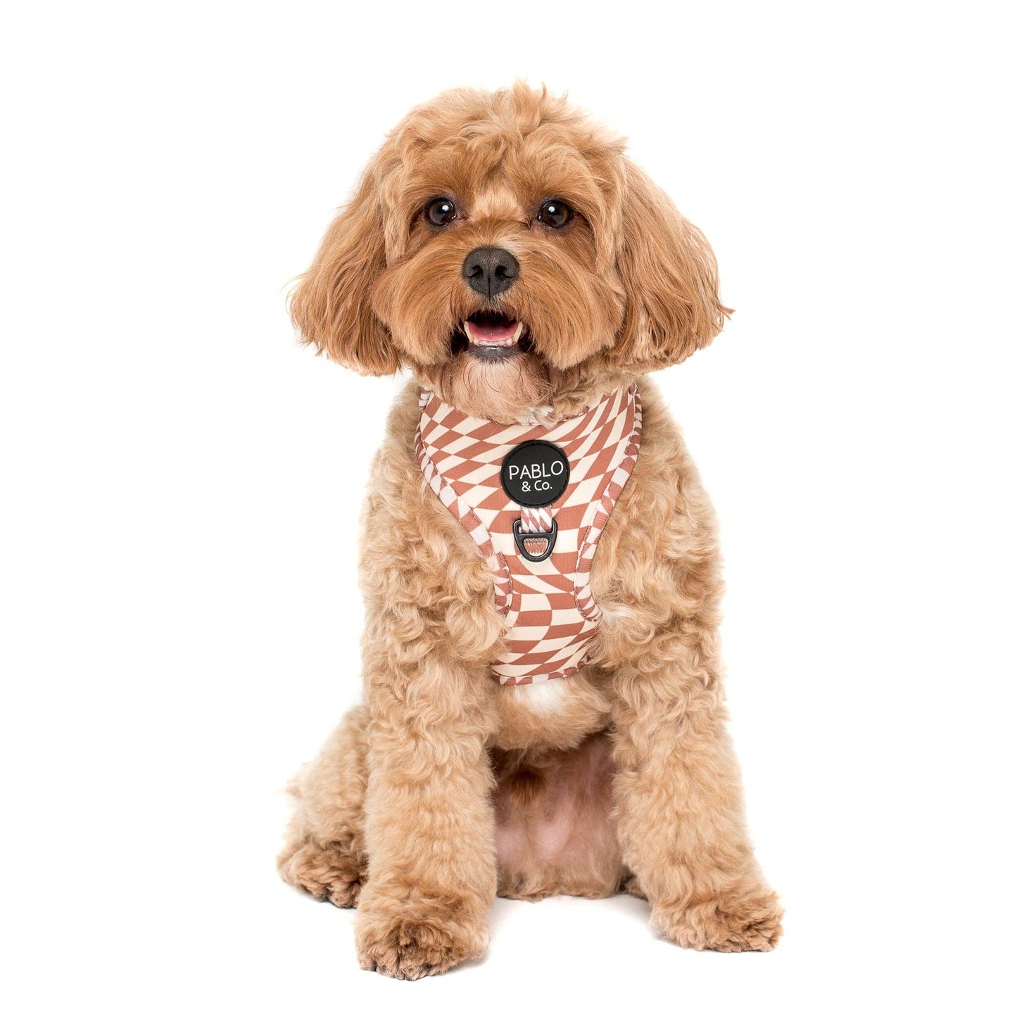 Brown Check Check Dog Harness