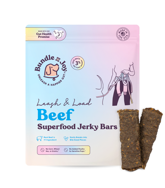 Leash & Load Beef Superfood Jerky Bars for Dogs 5oz