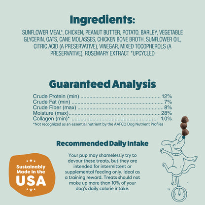 Peanut Butter Bliss Bone Broth Dog Training Treats