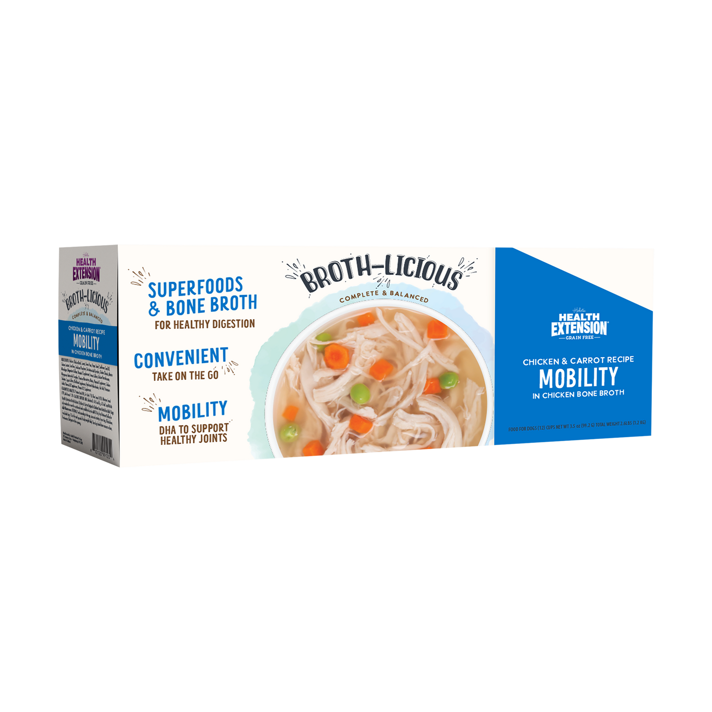 Broth-Licious Chicken & Carrots in Bone Broth- Mobility Recipe for Adult Dogs