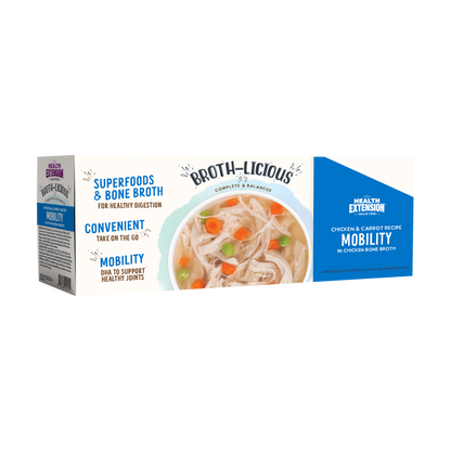 Broth-Licious Chicken & Carrots in Bone Broth- Mobility Recipe for Adult Dogs