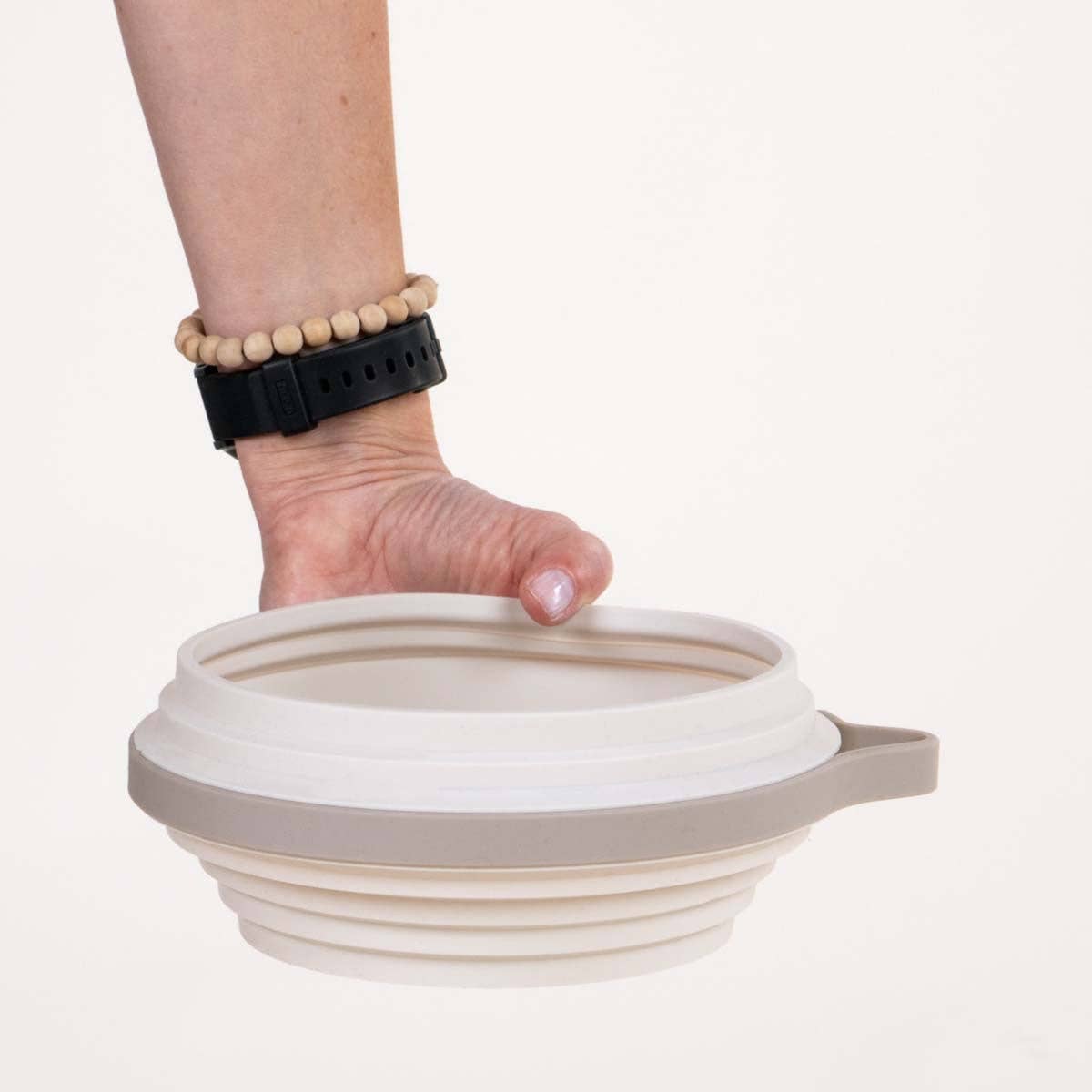 Nomad Collapsible Dog Bowl - Two Sizes Available: Sand Silicone / Large