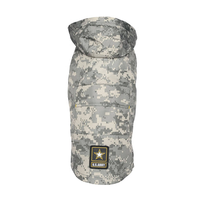 US Army Packable Dog Raincoat - Camo: Medium