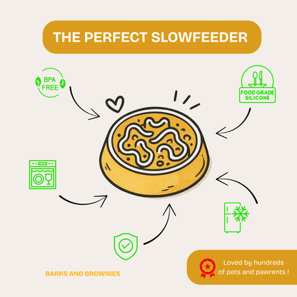 Signature Origami Slow Feeder Yellow