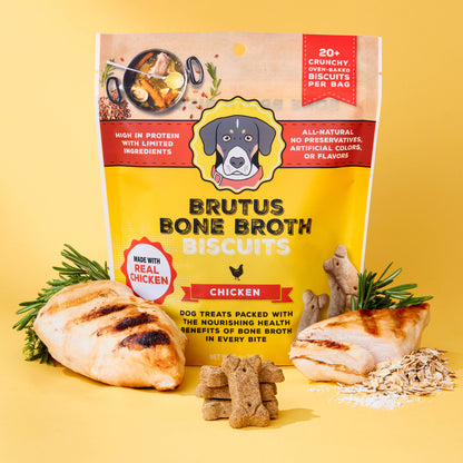 Brutus Bone Broth Biscuits - Chicken Flavor