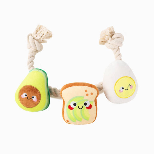 Toast and Egg - Rope Toy