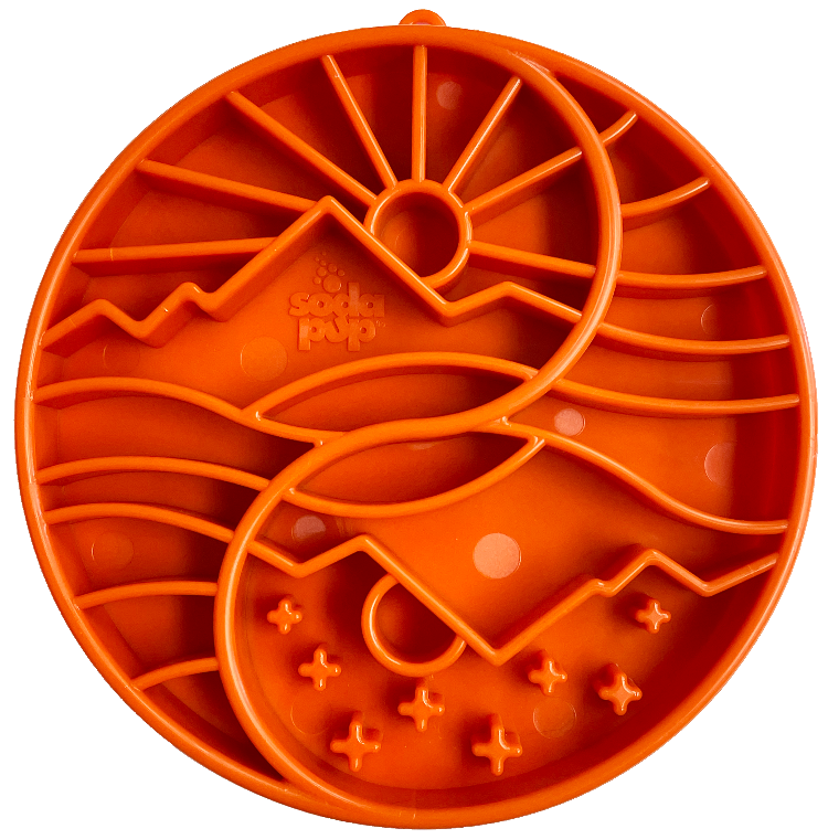 Yin Yang Design Shallow Slow Feeder Tray for Dogs