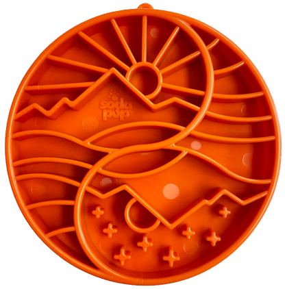 Yin Yang Design Shallow Slow Feeder Tray for Dogs