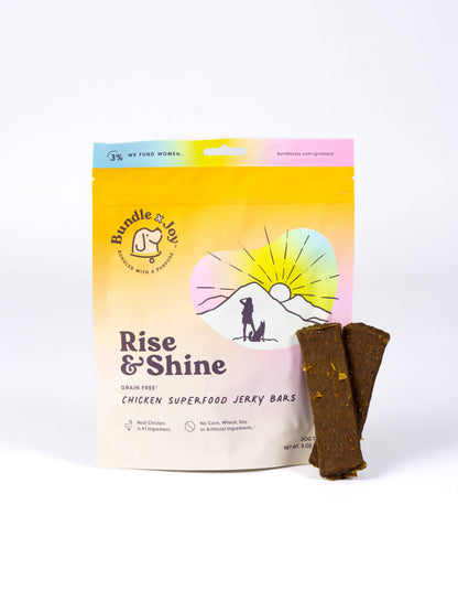 Rise & Shine Chicken Superfood Jerky Bars for Dogs 5oz: 5oz