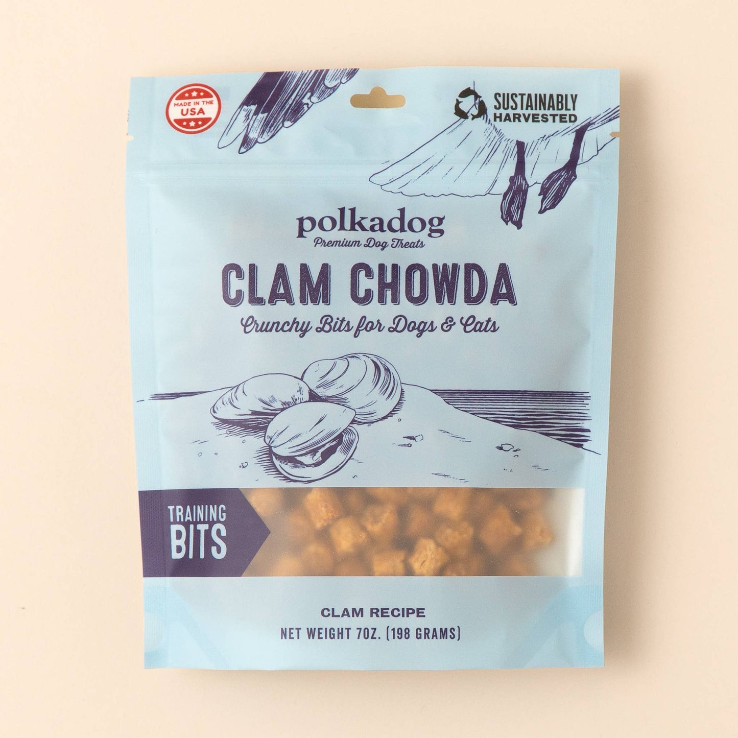 Polkadog Clam Chowda Bits - 7oz - Dog Treats