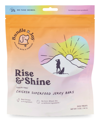 Rise & Shine Chicken Superfood Jerky Bars for Dogs 5oz: 5oz